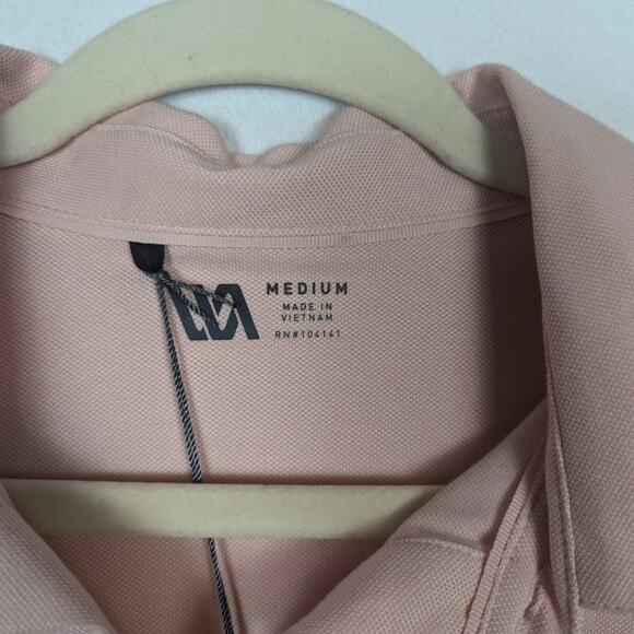 NWT VRST Men's Pink Short Sleeve Button Down Shirt Size M - Picture 5 of 7